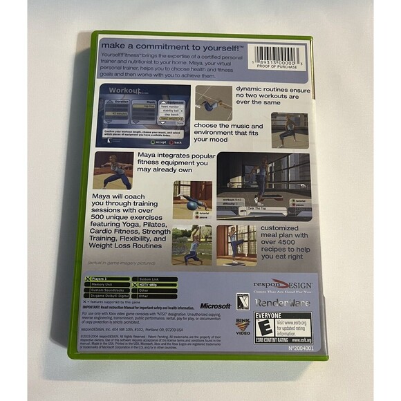 Yourself Fitness - Original Xbox Game - Complete with Manual Tested - Picture 2 of 8